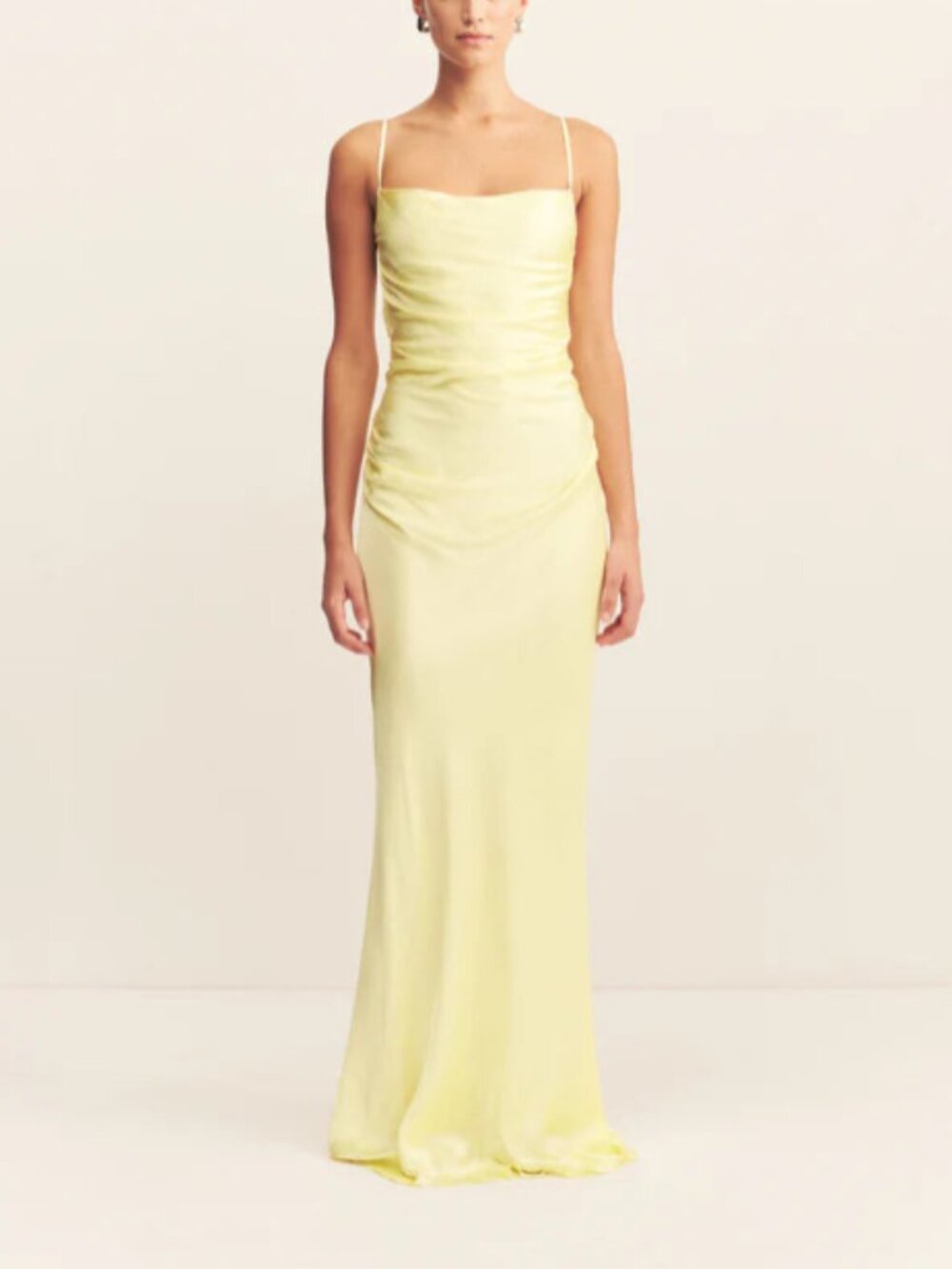 Shona Joy La Lune Lace Back Maxi Dress - Lemon
